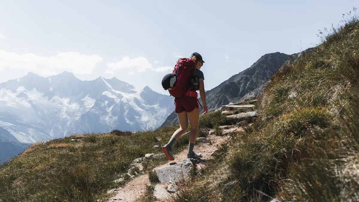 Hiker enjoying pain-free movement in the Montana mountains